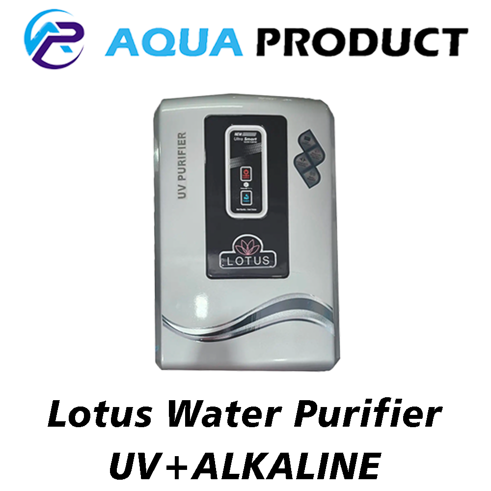 Aqua Product Lotus Water Purifier UV+Alkaline Premium Metallic Silver Suitable For Corporation Water Works upto 200tds Non-Storage Water Purifier