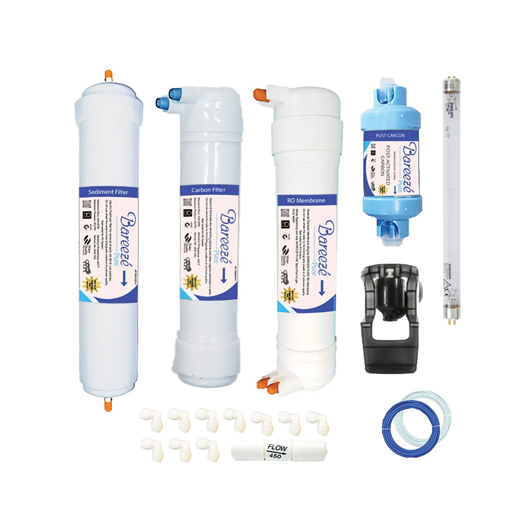 Bareeze Pure Filter Kit for Aquaguard Magna HD RO+UV Water Purifier One Year RO Kit
