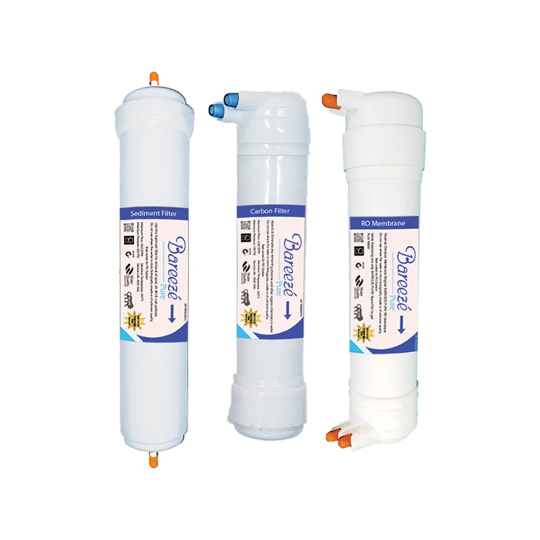 Bareeze Pure Filter Kit for Aquaguard Magna HD RO+UV Water Purifier One Year RO Kit