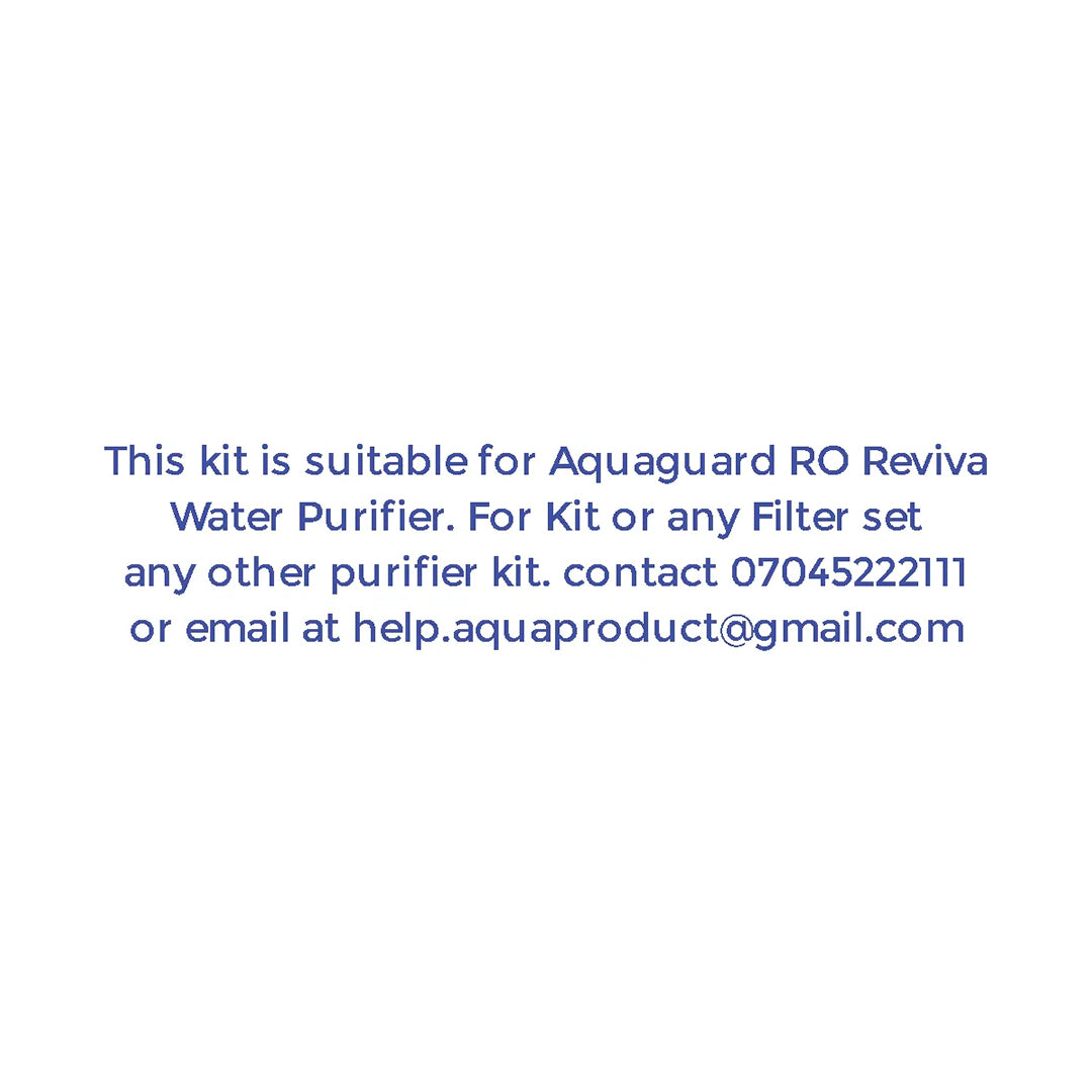 Bareeze Pure Filter Kit for Aquaguard Reviva RO Water Purifier One Year RO Filter Cartridge Kit