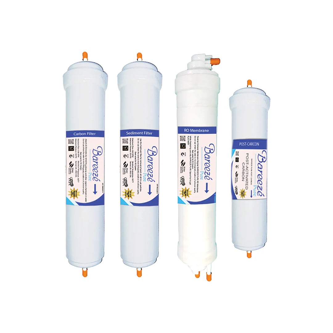Bareeze Pure Filter Kit for Aquaguard Reviva RO Water Purifier One Year RO Filter Cartridge Kit