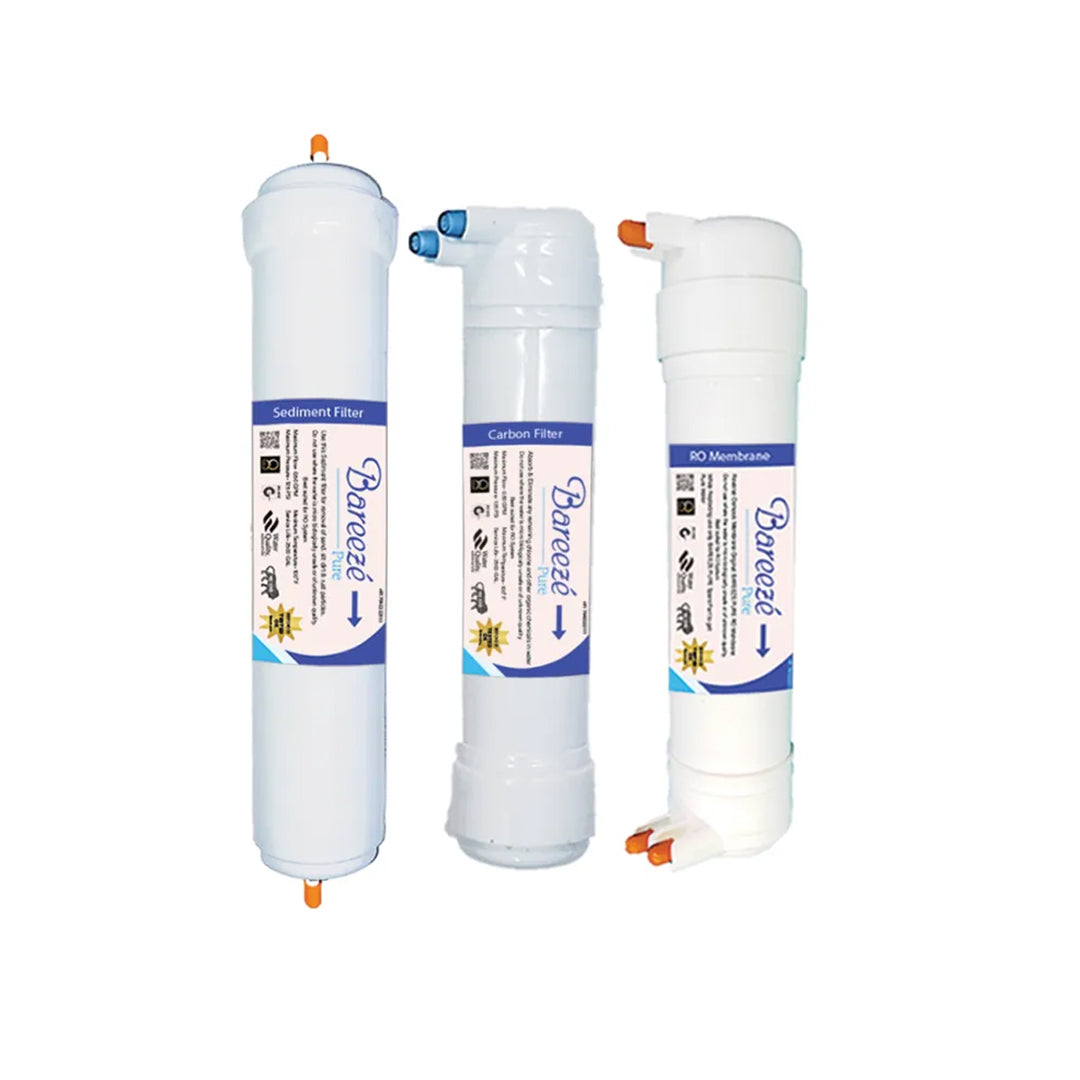 Bareeze Pure Aquasure Splash RO+UF+MTDS Service Filter Kit – 1 Year Full Service Kit
