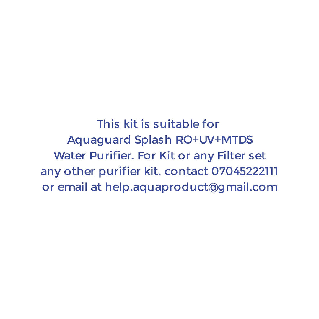 Bareeze Pure Filter Kit For Aquasure Splash RO+UV+MTDS Water Purifier One Year Full Service Kit
