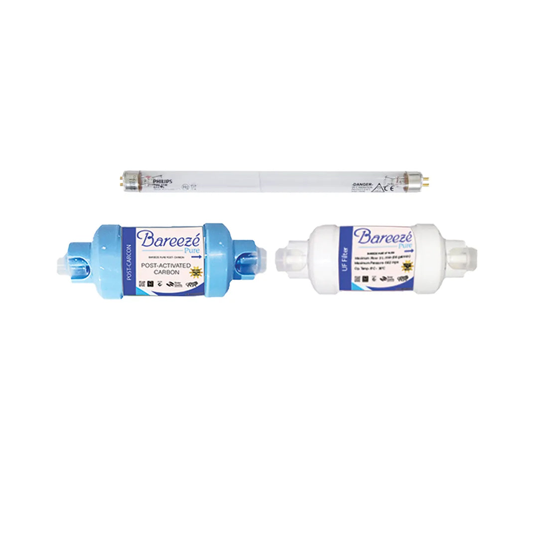 Bareeze Pure Filter Kit for Aquaguard Superb UV+UF Water Purifier Complete 1 Year Service Kit