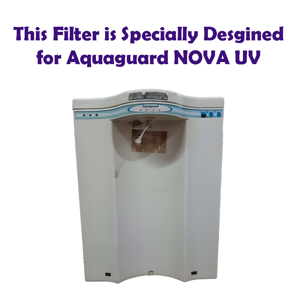 Bareeze Pure Filter Kit for Aquaguard Nova UV Water Purifier Carbon Block and Threaded PP Filter Prefilter Cartridge for Aquaguard Nova UV