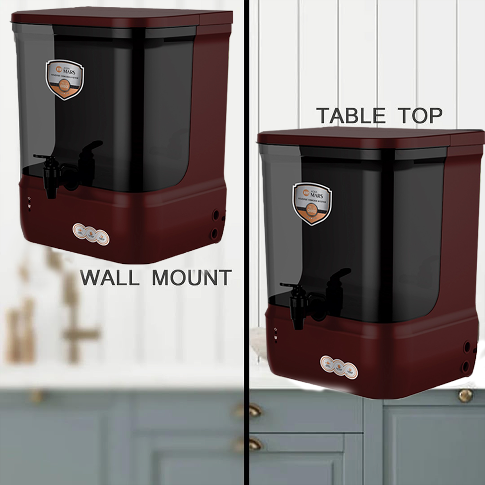 Aqua Mars RO+UV+TDS Water Purifier Premium Metallic Cherry Red (9L)