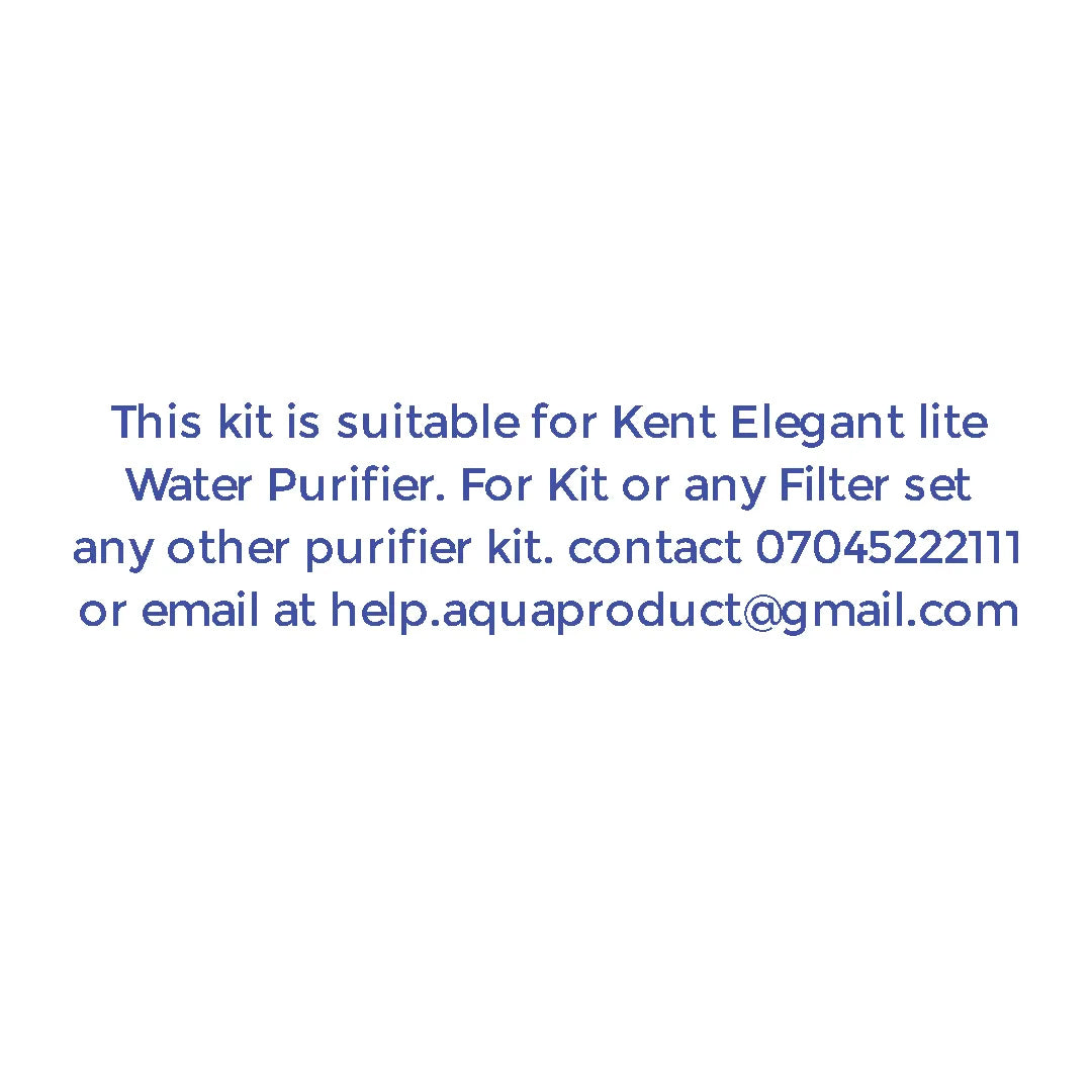 Bareeze Pure Filter Kit for Kent Elegant Lite RO+UF Water Purifier