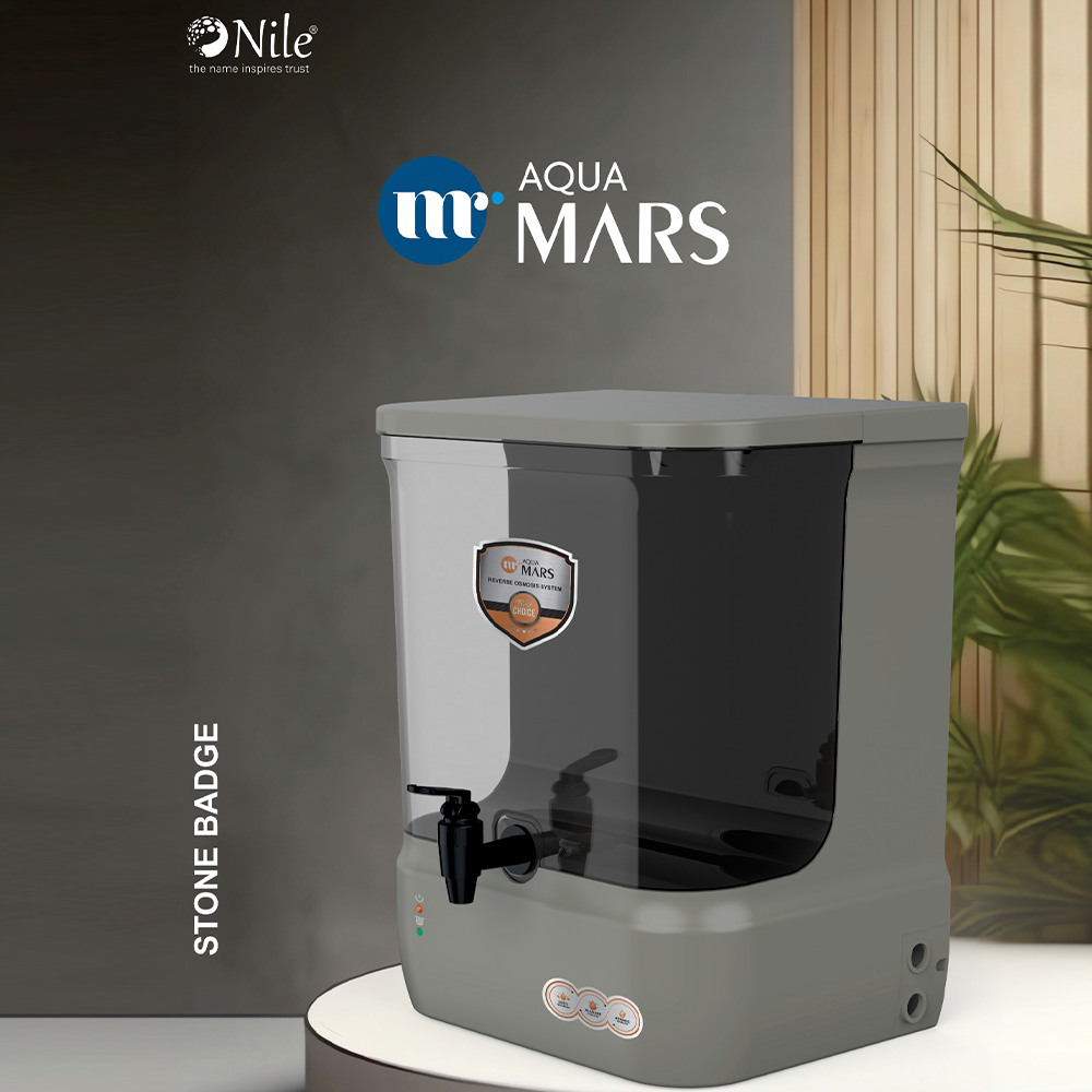 Aqua Mars RO+UV+TDS Water Purifier Premium Metallic Stone Badge (9L)