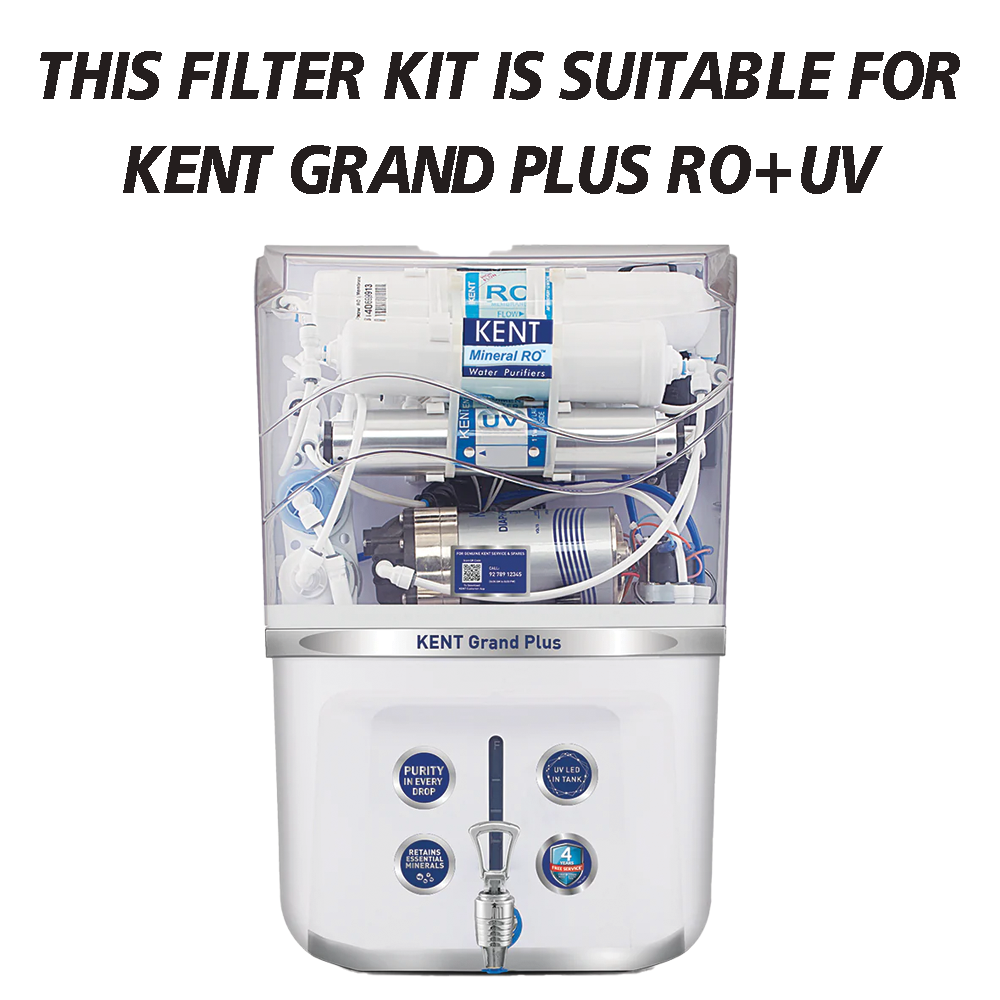 Bareeze Pure Filter Kit for Kent Grand Plus RO Water Purifier One Year Service Kit for Kent Water Purifiers