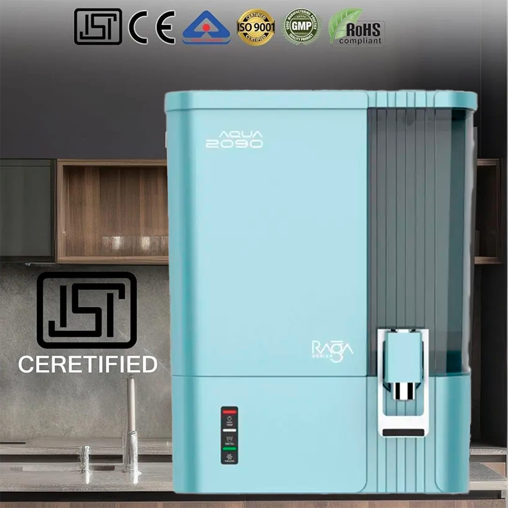 Aqua 2090 Raga Series RO+UV+TDS+Alkaline+Copper Water Purifier – Premium Metallic Sierra Blue