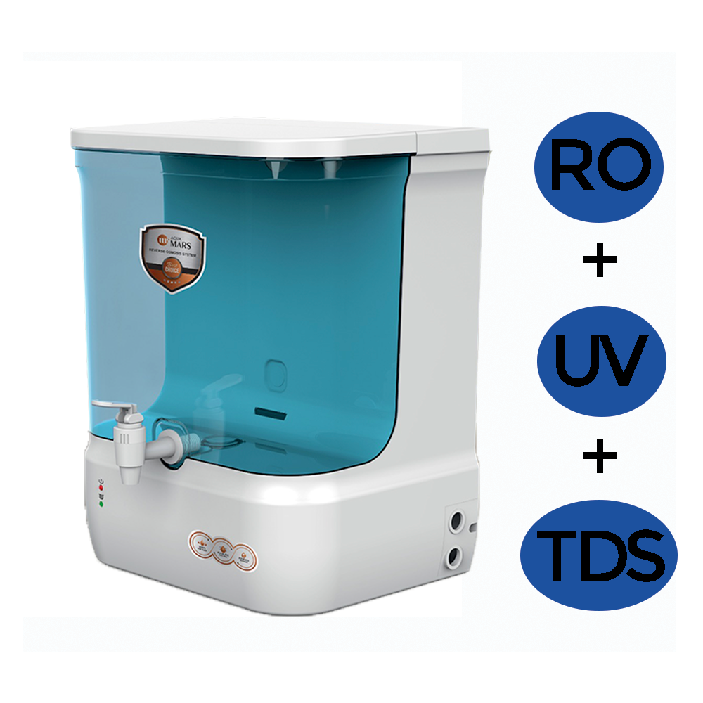 Aqua Mars RO+UV+TDS Water Purifier Premium Metallic Aqua Green (9L)
