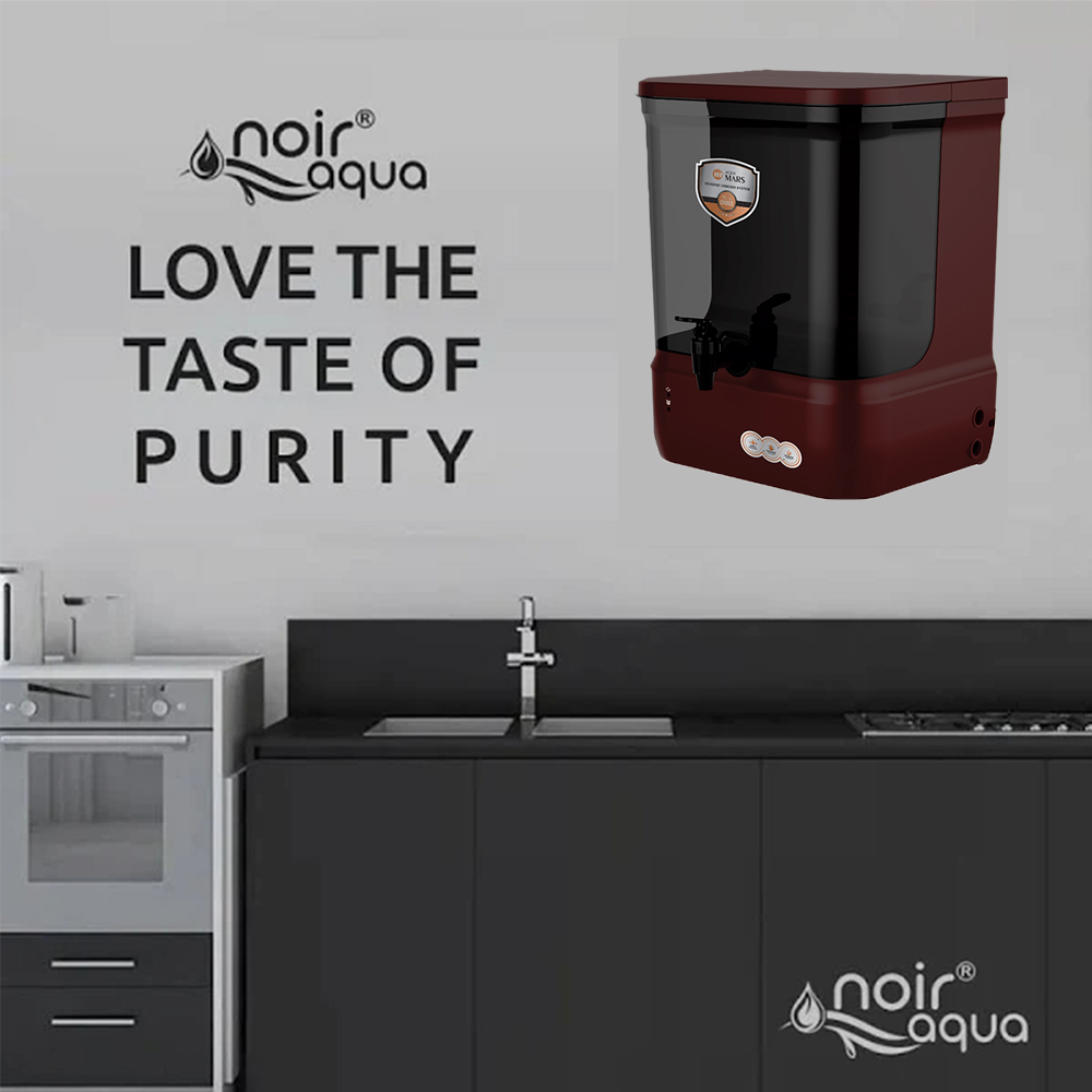 Aqua Mars RO+UV+TDS Water Purifier Premium Metallic Cherry Red (9L)