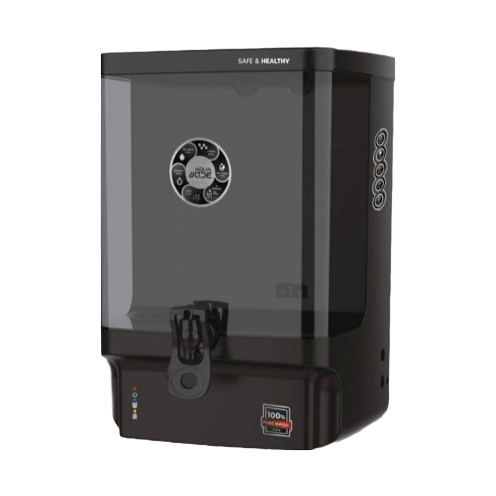 Aqua JADE RO+UV+TDS+Alkaline+Copper Water Purifier Premium Metallic Black – 10L Advanced Purification for Healthier Water