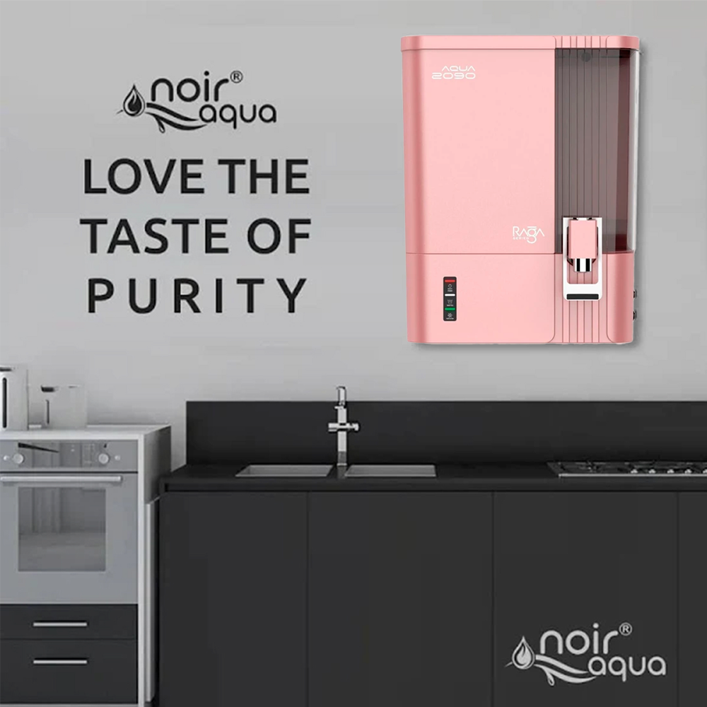 Aqua 2090 Raga Series RO+UV+TDS+Alkaline+Copper Water Purifier – Premium Metallic Ruby Pink