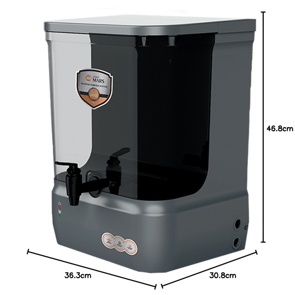 Aqua Mars RO+UV+TDS Water Purifier Premium Metallic Gray (9L)