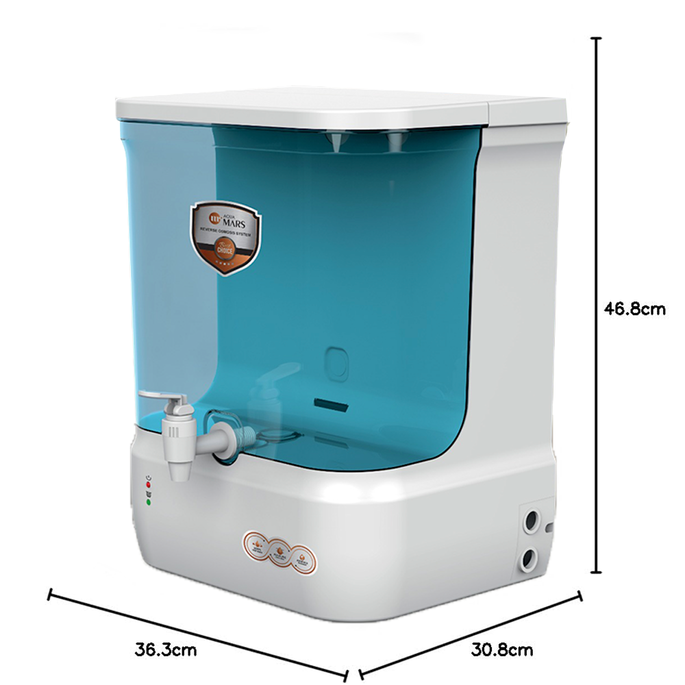 Aqua Mars RO+UV+TDS Water Purifier Premium Metallic Aqua Green (9L)