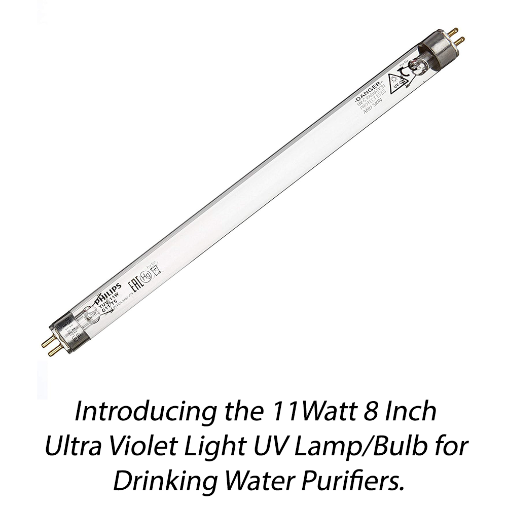 Philips TUV 11W 8"Inch UV Lamp for RO UV Water purifier of Livpure, Havells, Aquaguard, Aquasure, Hindware, Faber etc, 1 Piece (TUV 11 Watt G11)