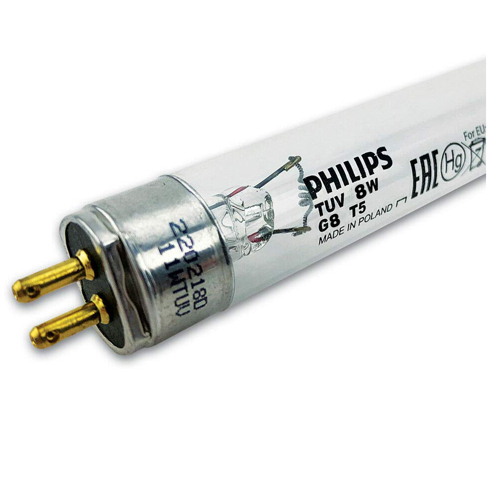 Philips TUV 8W 12"Inch UV Lamp for RO UV Water purifier of Livpure, Havells, Aquaguard, Aquasure, Hindware, Faber etc, 1 Piece (TUV 8 Watt G8)