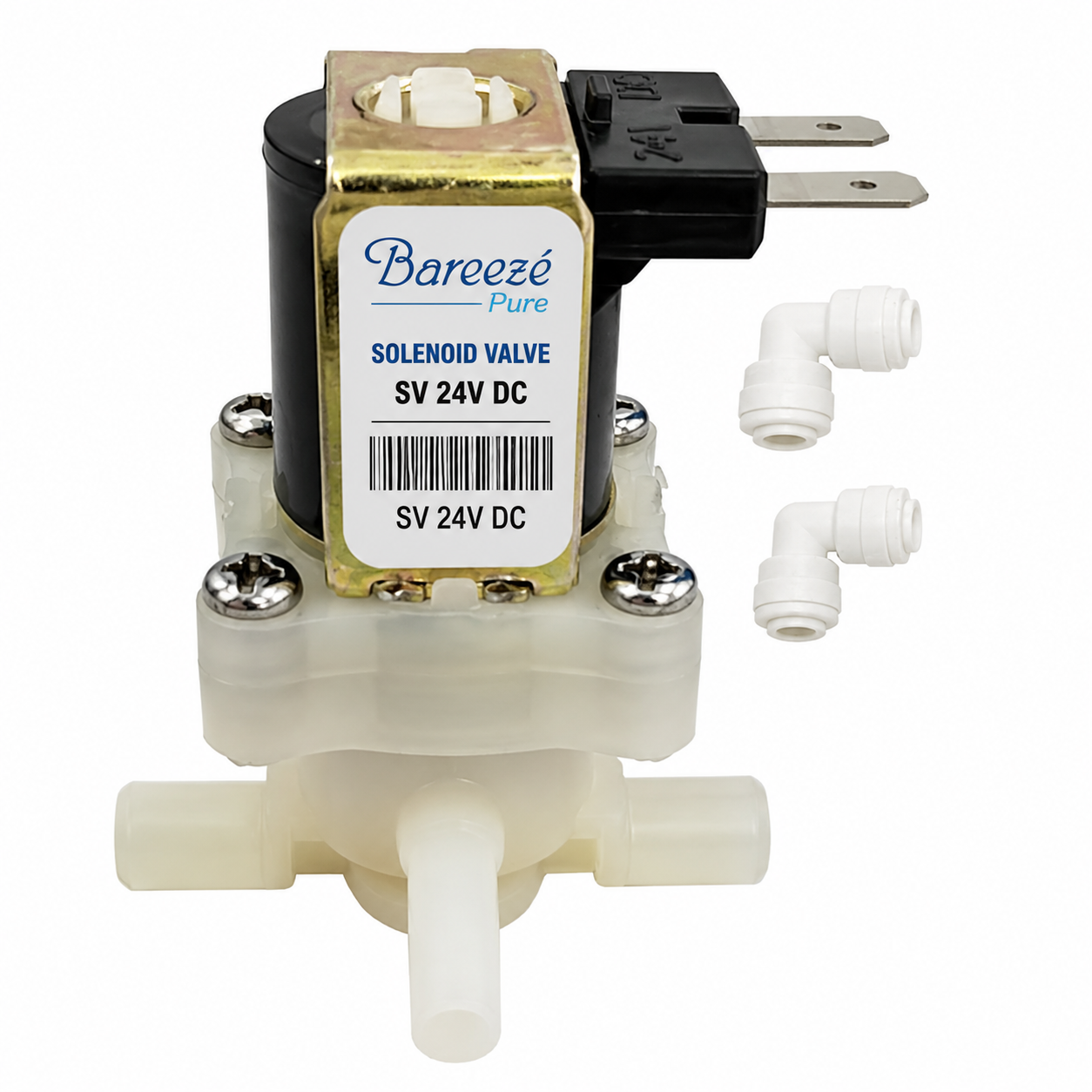 Bareeze Pure 24V DC Solenoid Valve for RO Water Purifier Compatible with Kent, Aquaguard, Livpure, Pureit, Havells, Whirlpool & AO Smith