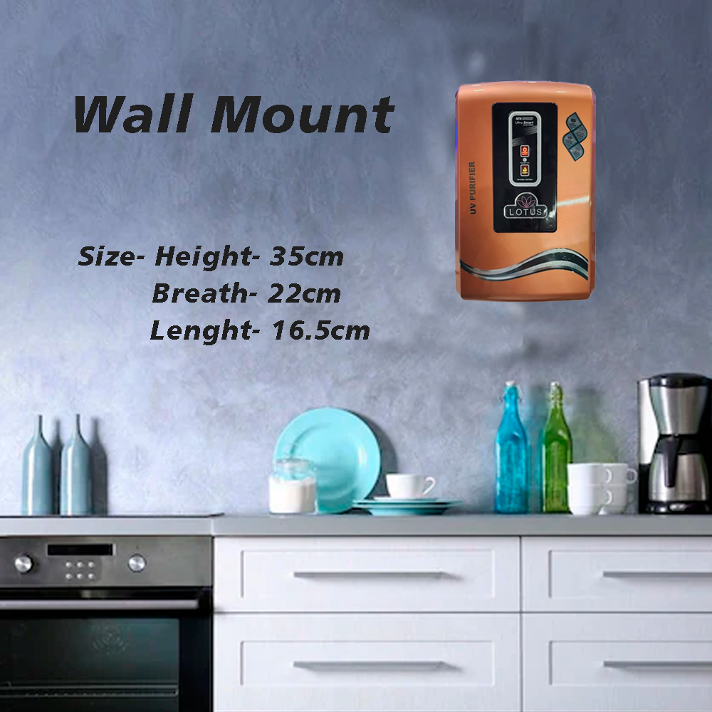 Aqua Product Lotus Water Purifier UV+Alkaline Premium Metallic Copper Suitable For Corporation Water Works upto 200tds Non-Storage Water Purifier
