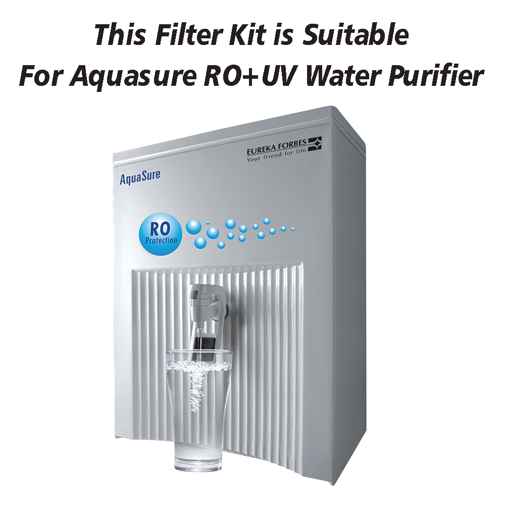 Bareeze Pure Filter for Aquasure Elegant RO+UV Water Purifier Full Service Filter Kit
