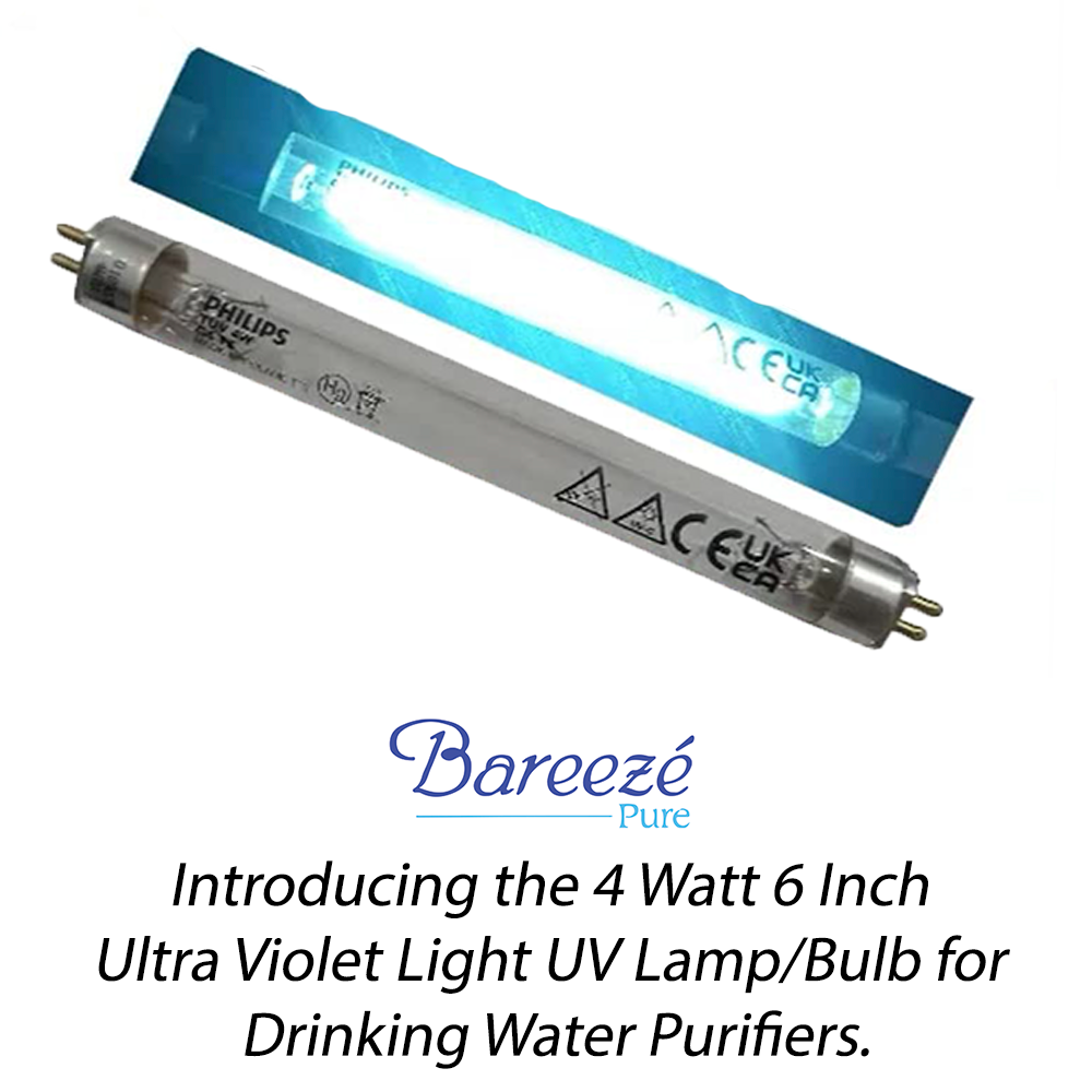 Philips TUV 4W 6"Inch UV Lamp for RO UV Water purifier of Livpure, Havells, Aquaguard, Aquasure, Hindware, Faber etc, 1 Piece (TUV 4 Watt G5)