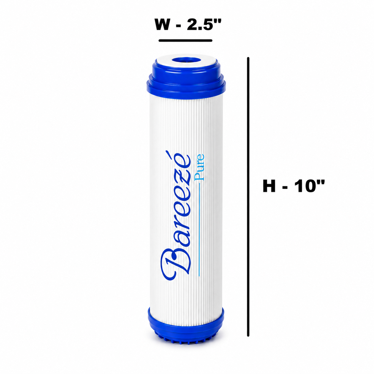 Bareeze Pure 10 Inch GAC Granular Activated Carbon Filter Cartridge for All 25 LPH & Universal RO UV Water Purifiers