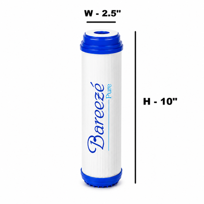 Bareeze Pure 10 Inch GAC Granular Activated Carbon Filter Cartridge for All 25 LPH & Universal RO UV Water Purifiers