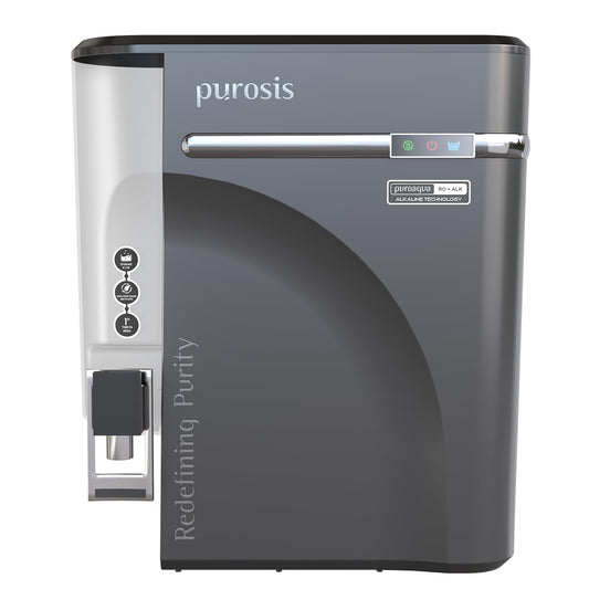 Purosis PUROAQUA 9 Ltr RO+UV+TDS+Alkaline Water Purifier Premium Metallic Matt GreyPuroaqua 9 Ltr – buy online India | Aqu...