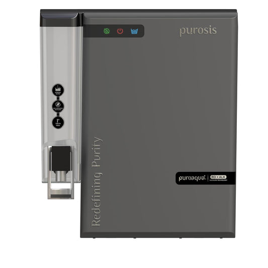 Purosis Puroaqua Plus RO+UV+TDS+Alkaline Water Purifier 14 Ltr Premium Metallic Matt Grey Puroaqua Plus Water Purifier – b...