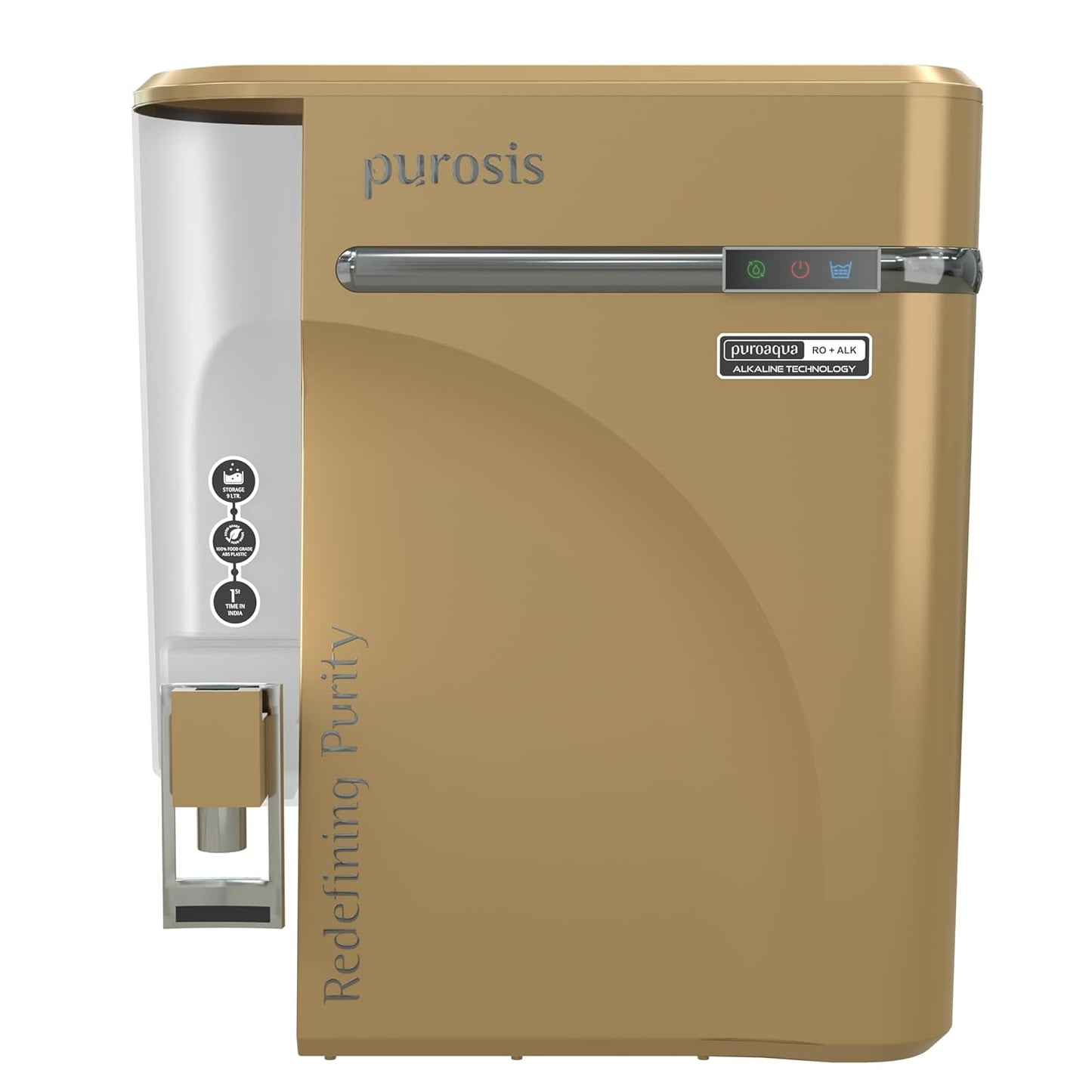 Purosis PUROAQUA 9 Ltr RO+UV+TDS+Alkaline Water Purifier Premium Metallic Spiritual Gold Puroaqua 9 Ltr – buy online India...