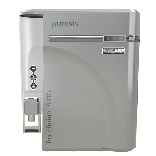 Purosis PUROAQUA 9 Ltr RO+UV+TDS+Alkaline Water Purifier Premium Metallic Premium Silver Puroaqua 9 Ltr – buy online India...