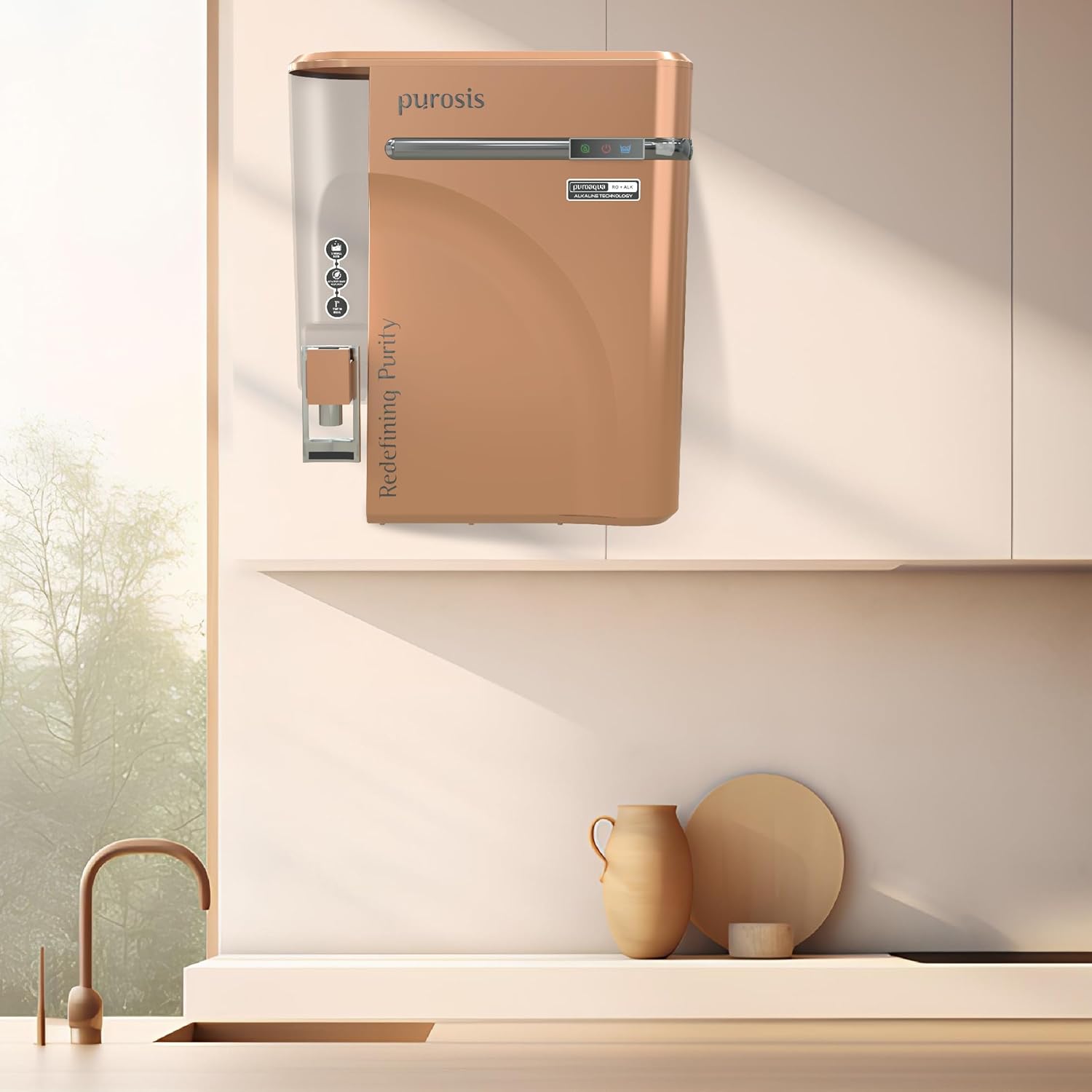 Purosis PUROAQUA 9 Ltr RO+UV+TDS+Alkaline Water Purifier Premium Metallic Copper Gold Puroaqua 9 Ltr – buy online India | ...