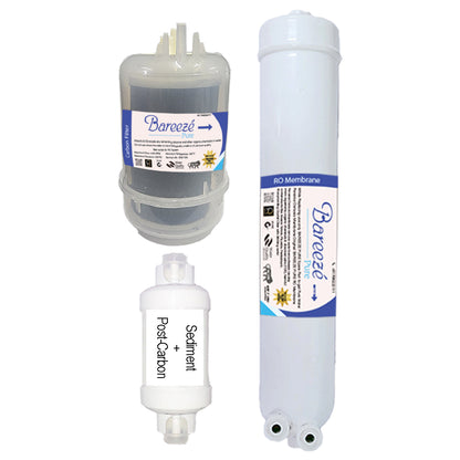 Bareeze Pure Compatible Filter Service Kit for Pureit Ultima Mineral RO+UV Water Purifier