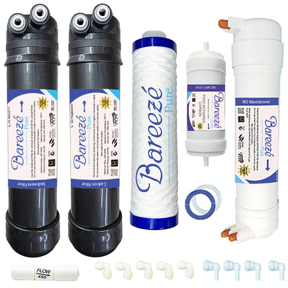 Bareeze Pure Service Filter Kit Compatible with Aquaguard Aquasure Nano RO Water Purifier