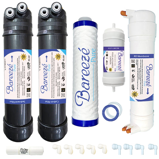 Bareeze Pure Service Filter Kit Compatible with Aquaguard Aquasure Nano RO Water Purifier