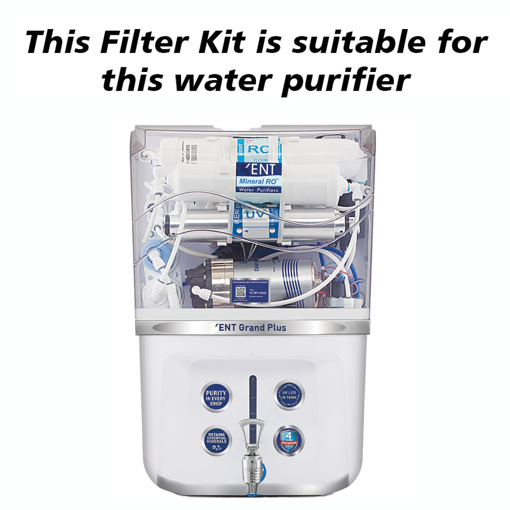 Bareeze Pure Service Filter Kit Compatible with Kent Grand Plus RO+UV Water Purifier