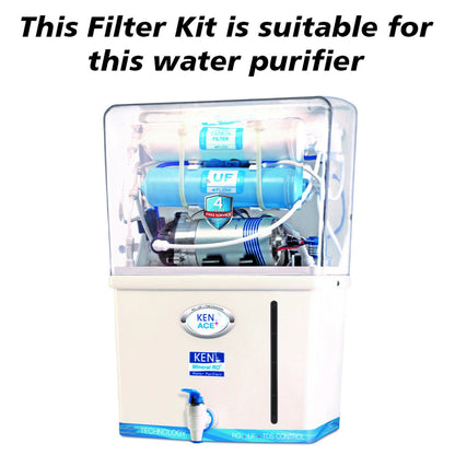 Bareeze Pure Compatible Filter Service Kit for Kent Ace+ RO+UF+TDS Water Purifier