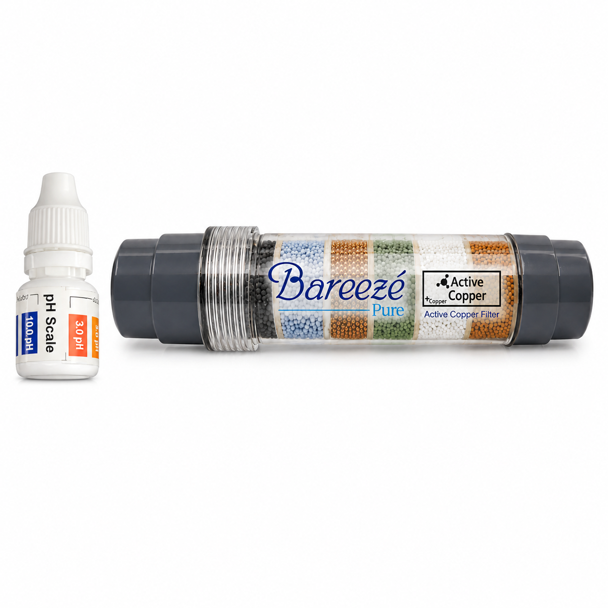 Bareeze Pure Transparent Active Copper Filter Cartridge 8 Inch Universal Fit for All RO UV UF Water Purifiers