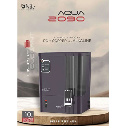 Aqua 2090 RO+UV+TDS+Alkaline+Copper Water Purifier (10L) – Premium Metallic Deep Purple