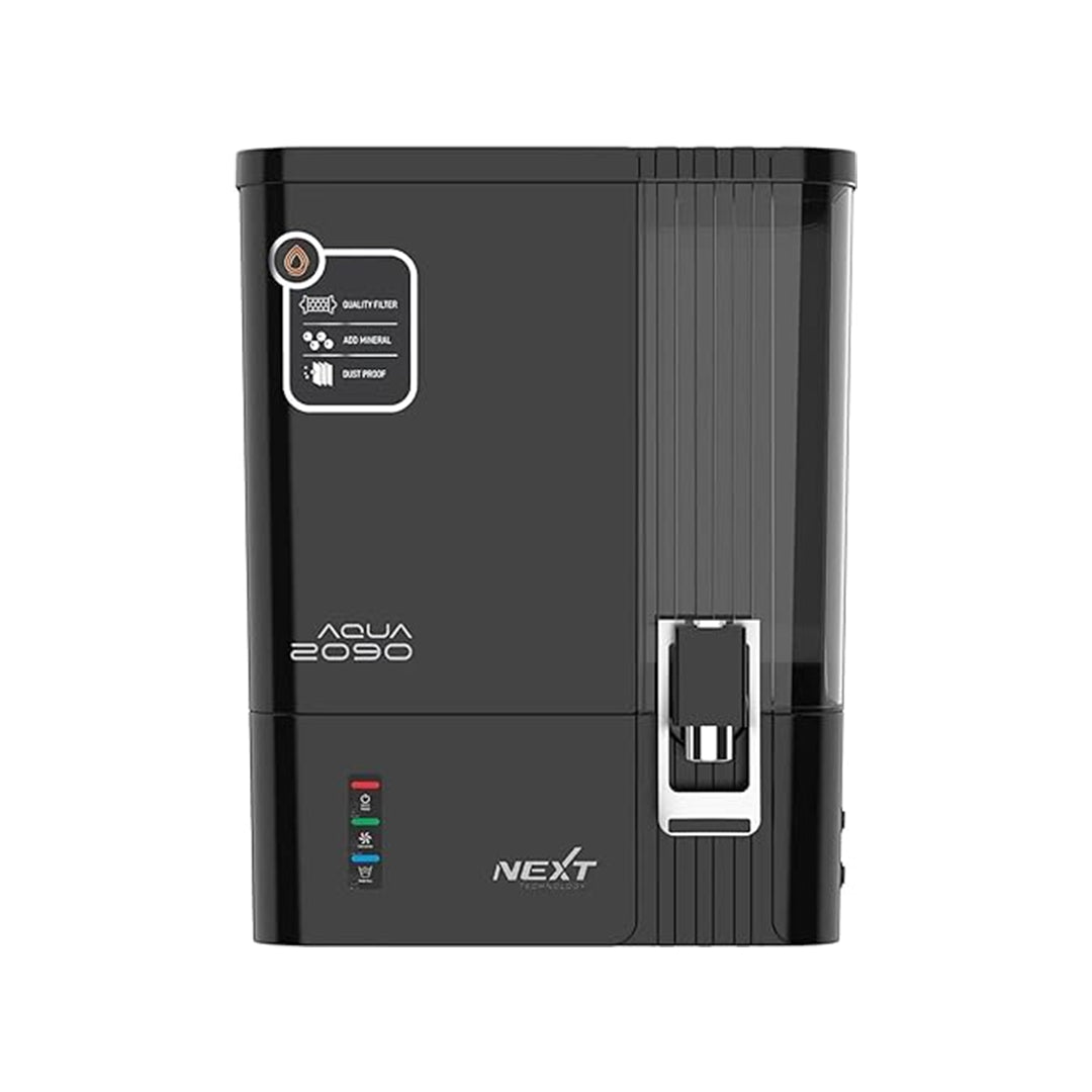 Aqua 2090 UV+UF+Alkaline Water Purifier – Premium Metallic Black For Corporation Water Works upto 200tds (Not Suitable For Borewell Or Tanker Water)