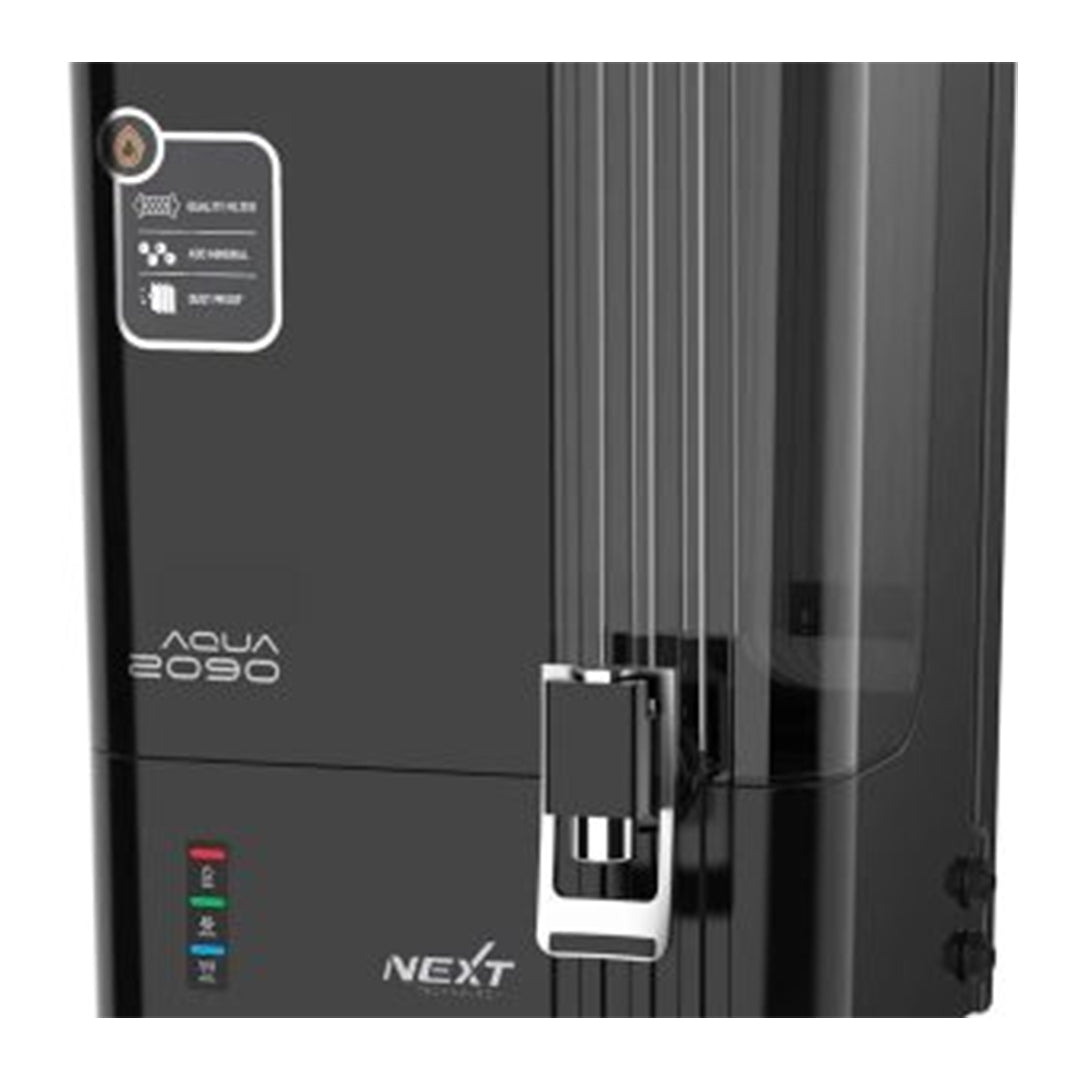 Aqua 2090 UV+UF+Alkaline Water Purifier – Premium Metallic Black For Corporation Water Works upto 200tds (Not Suitable For Borewell Or Tanker Water)