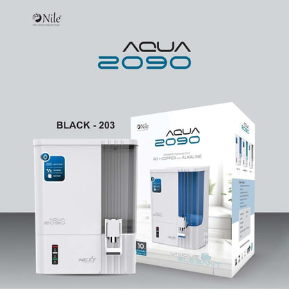 Aqua 2090 RO+UV+TDS+Alkaline+Copper Water Purifier (Premium Metallic White) - 10L