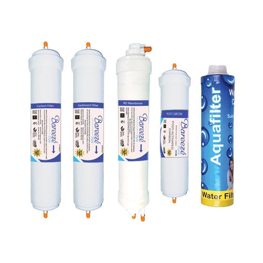 Bareeze Pure Filter Kit for Aquaguard Reviva RO Water Purifier One Year RO Filter Cartridge Kit