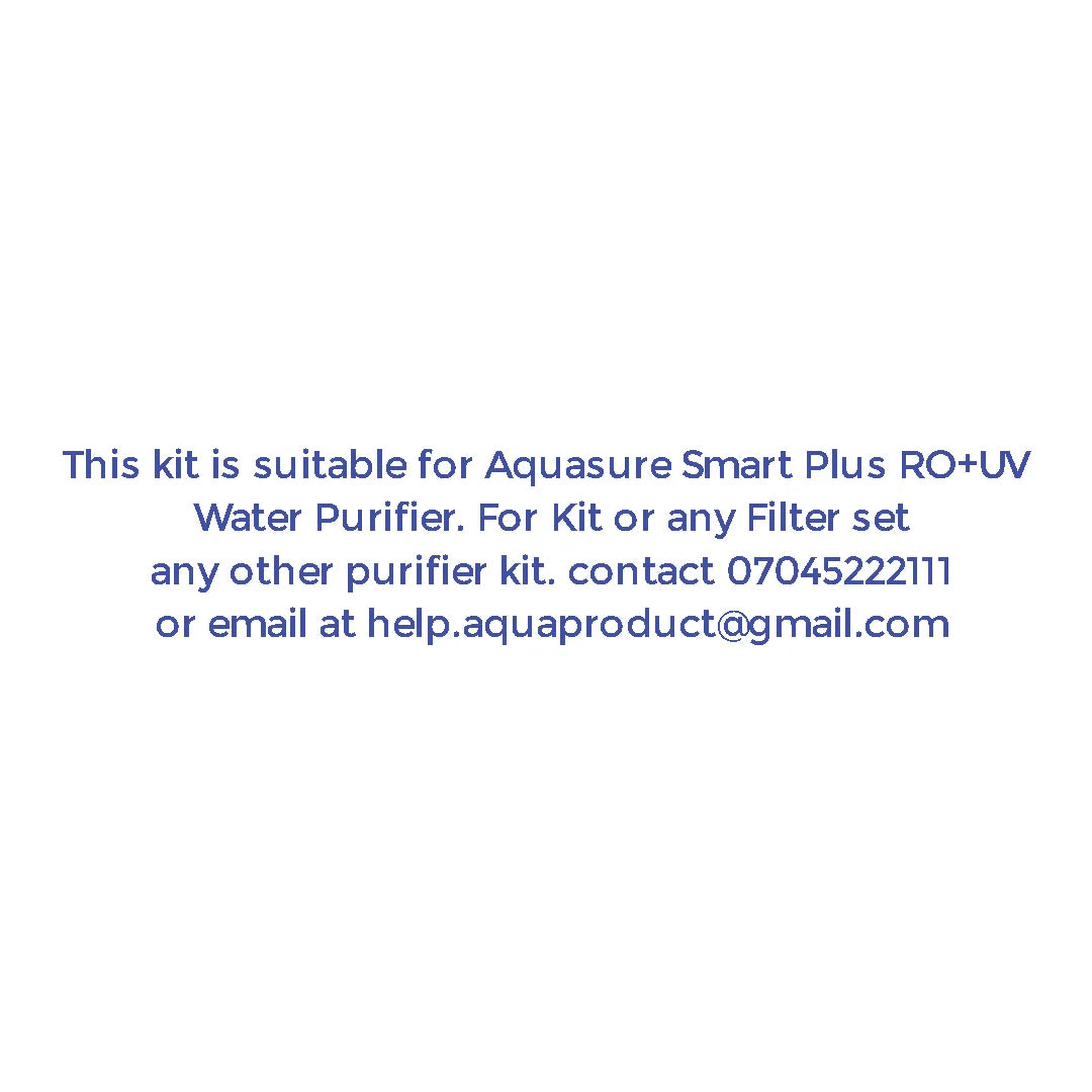 Bareeze Pure Filter Kit for Aquasure Smart Plus RO+UV+MTDS Water Purifier Complete Service Kit for One Year