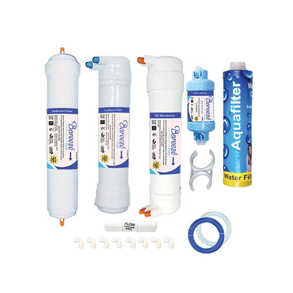 Bareeze Pure Filter Kit For Aquasure Splash RO+UV+MTDS Water Purifier One Year Full Service Kit