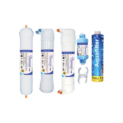 Bareeze Pure Filter Kit For Aquasure Splash RO+UV+MTDS Water Purifier One Year Full Service Kit