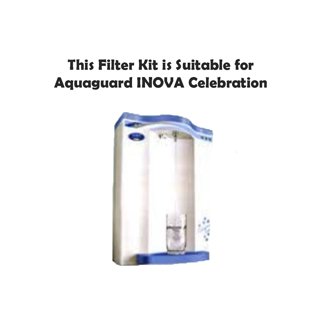 Bareeze Pure Filter Kit for Aquaguard Inova Celebration Water Purifier Carbon Block and Threaded PP Filter Prefilter Cartridge for Aquaguard Inova Celebration
