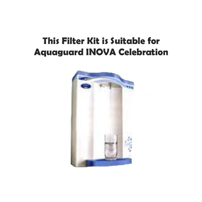 Bareeze Pure Filter Kit for Aquaguard Inova Celebration Water Purifier Carbon Block and Threaded PP Filter Prefilter Cartridge for Aquaguard Inova Celebration