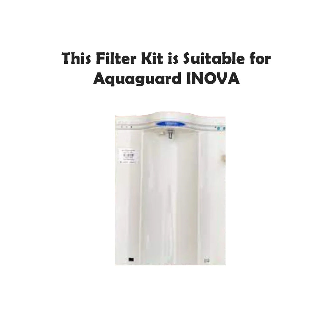 Bareeze Pure Filter Kit for Aquaguard INOVA Water Filter Carbon Block and Threaded PP Filter Prefilter Cartridge for Aquaguard INOVA